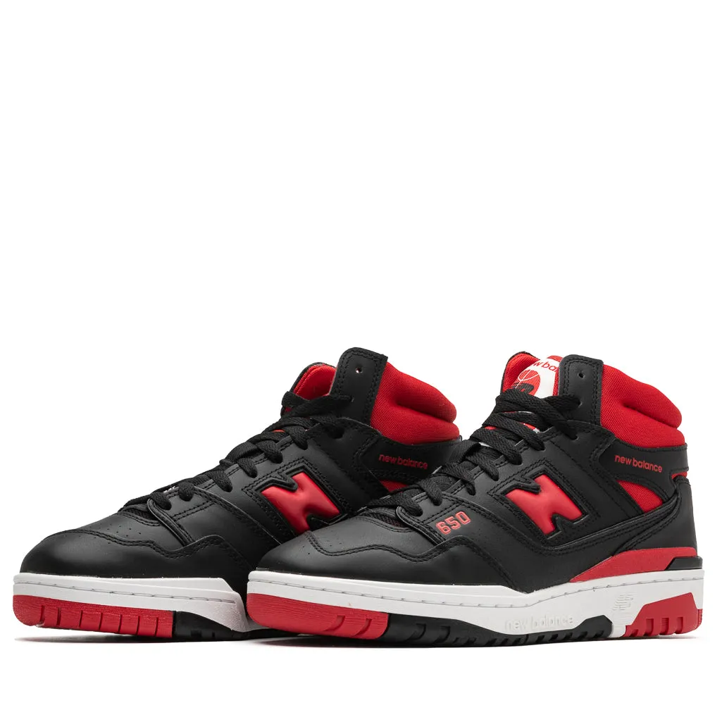 New Balance 650R - Black/Red Responsive Cushion TPU Heel Stabilizer