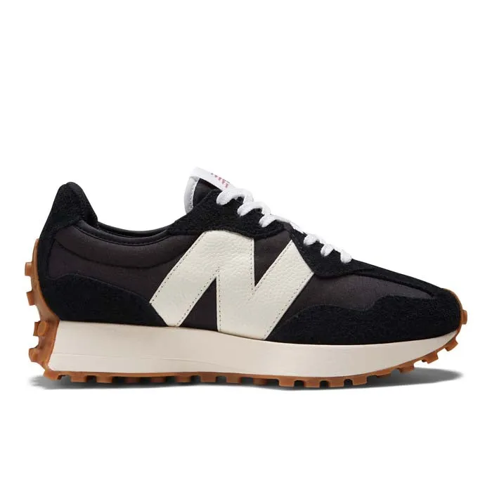 Womens New Balance 327 in Black/White/Mineral Red Fashion Ease Breathable Fit