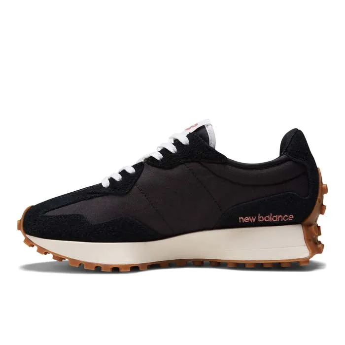 Womens New Balance 327 in Black/White/Mineral Red Breathable Upper Hike Club