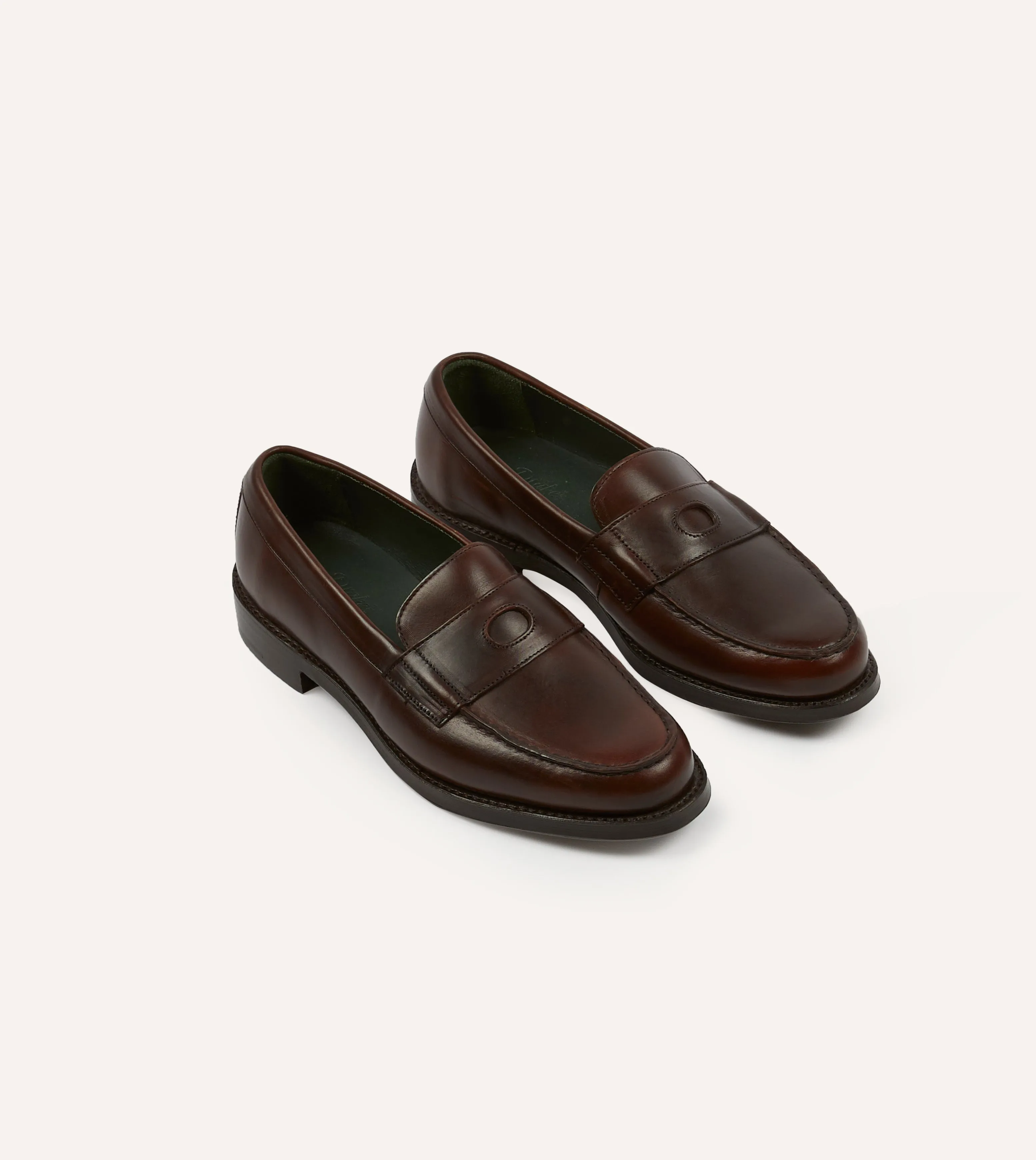 Prime Shade Office Meeting Brown Leather Charles Goodyear Welted Penny Loafer