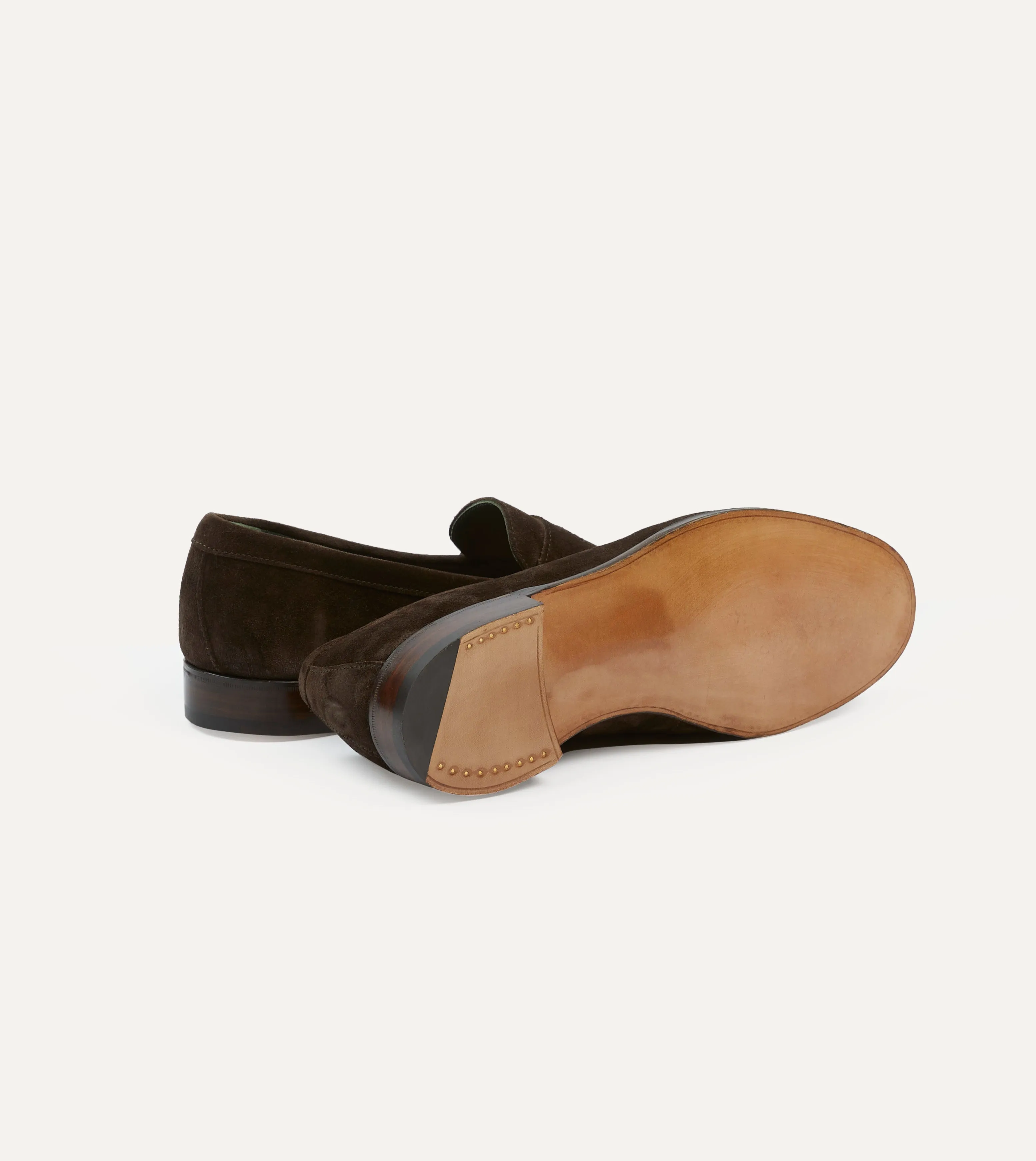 Brown Suede Charles Mk II Goodyear Welted Penny Loafer Wine Tasting