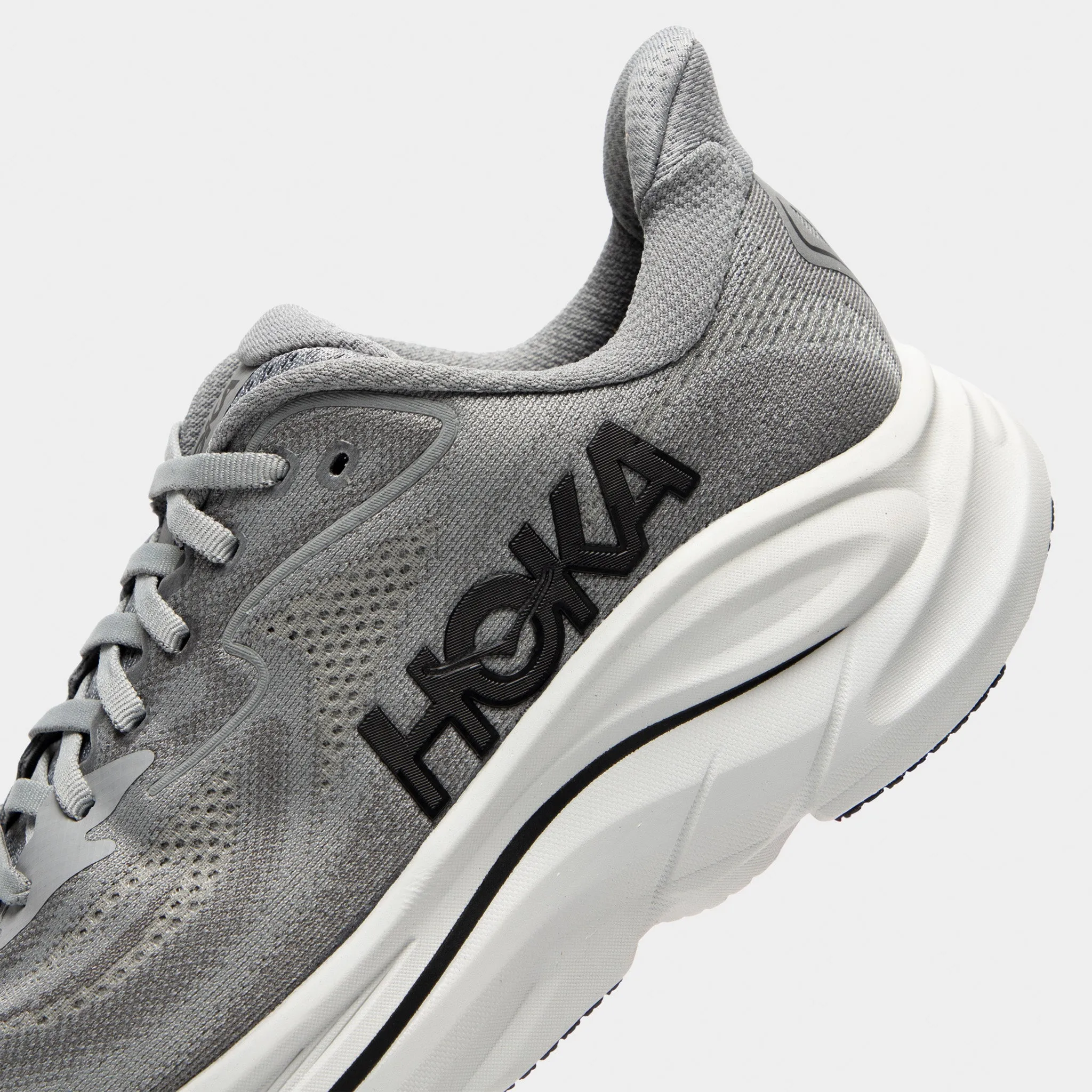 Suede Finish Hoka Clifton 10 Grey / Black