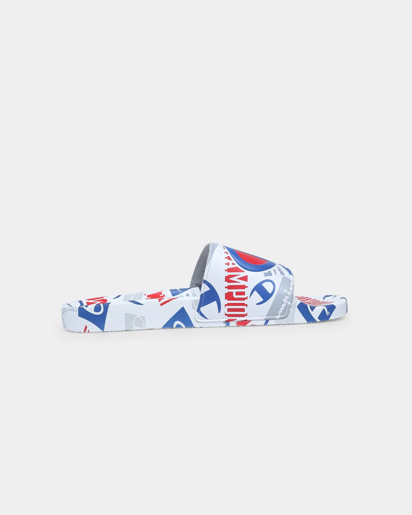 Rich Jewel Comfort Grip Champion IPO C Logo Slides White/Scarlet