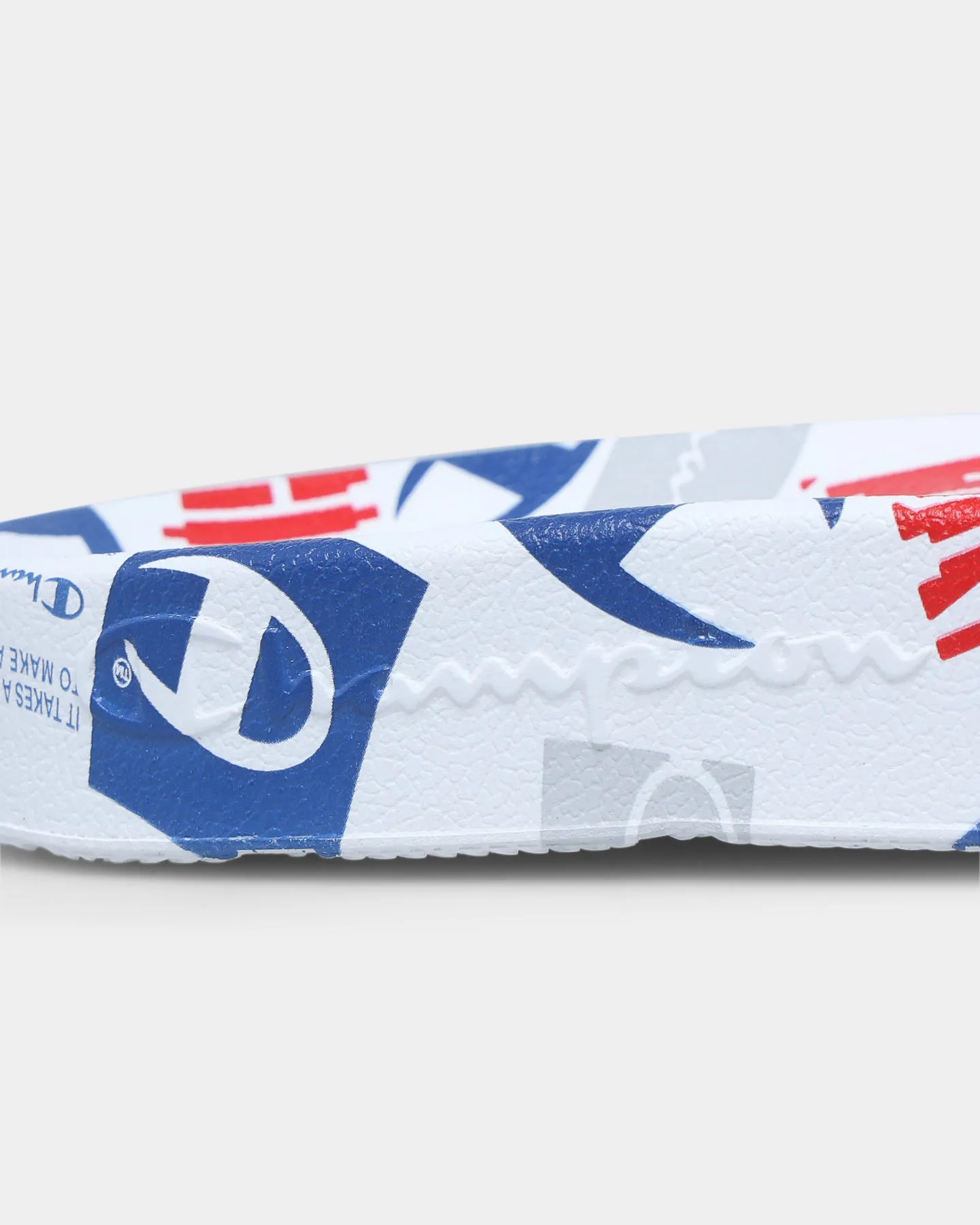Cosmic Glow Comfort Stand Champion IPO C Logo Slides White/Scarlet