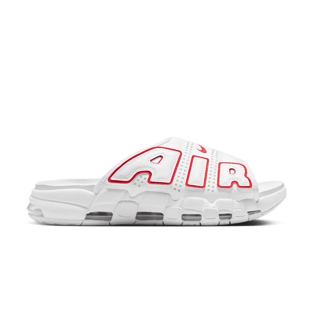 Sturdy Build slow walk Air More Uptempo Slide 'White Red'