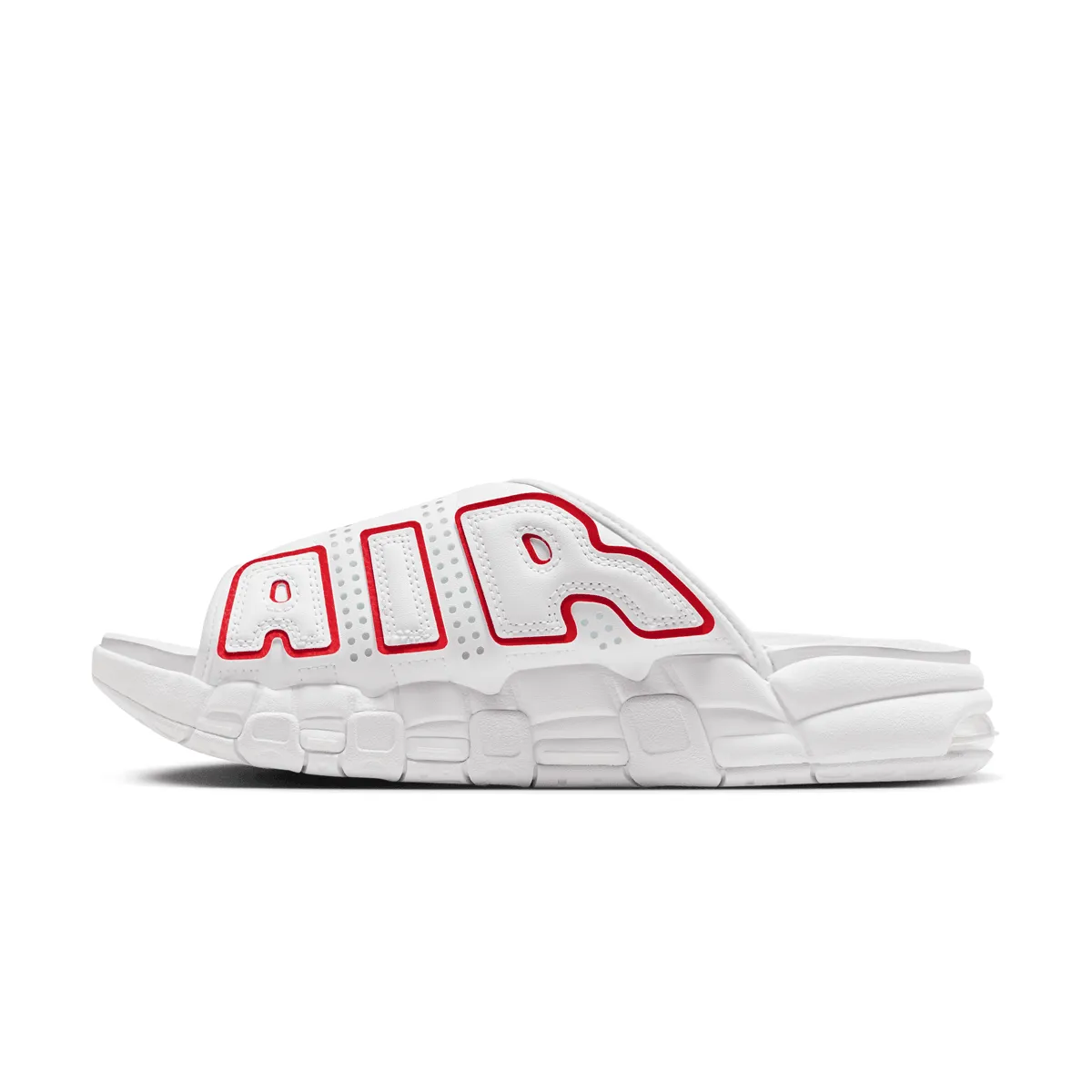 Breathable mesh Air More Uptempo Slide 'White Red'