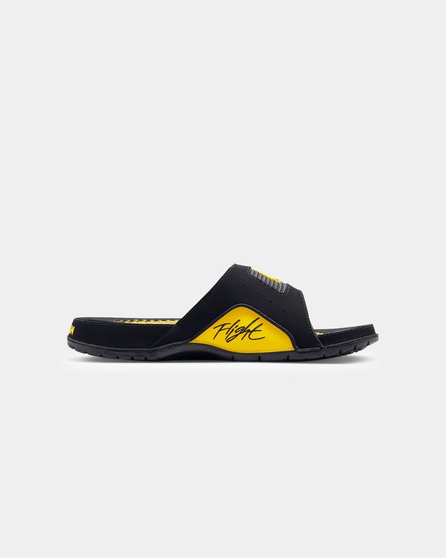Jordan Hydro 4 Retro Black/Tour Yellow Comfort Ankle Comfort