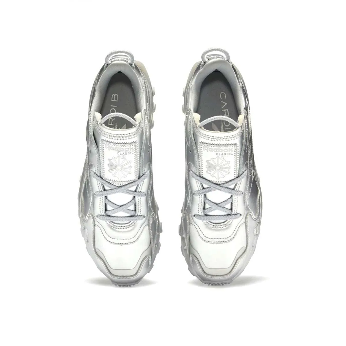   Cardi B Wmns Classic Leather 'Silver' Reputable