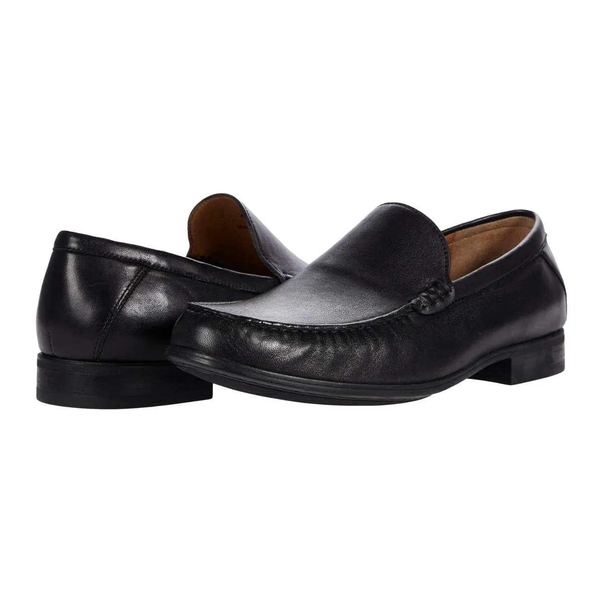 Johnston & Murphy Men's Hawkins Venetian Black Glove Signature Detail Durable Leather
