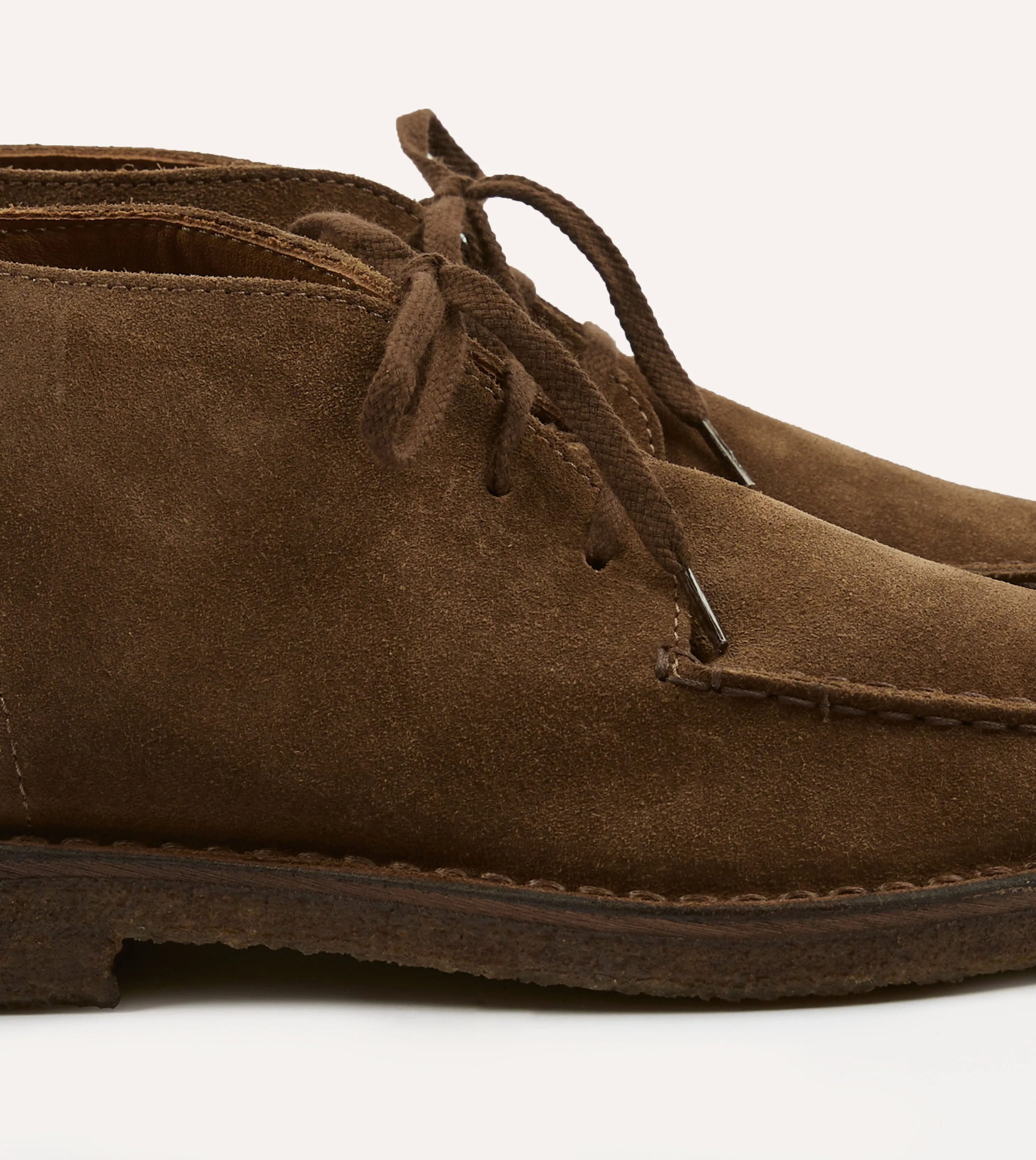 Crosby Moc-Toe Chukka Boot Tobacco Suede Perforated Detail Style Sharp