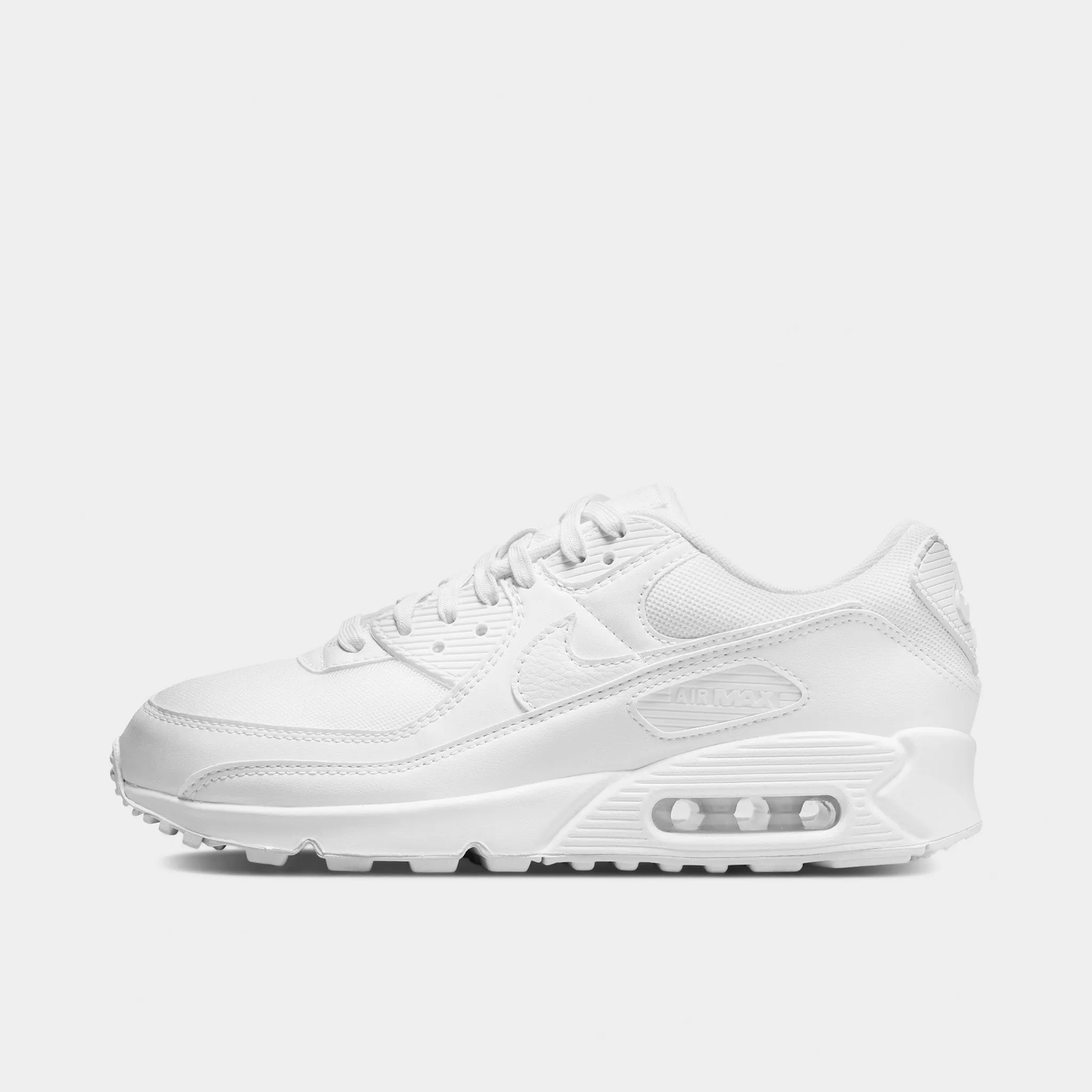Stone Gray Nike Women's Air Max 90 White / White - White