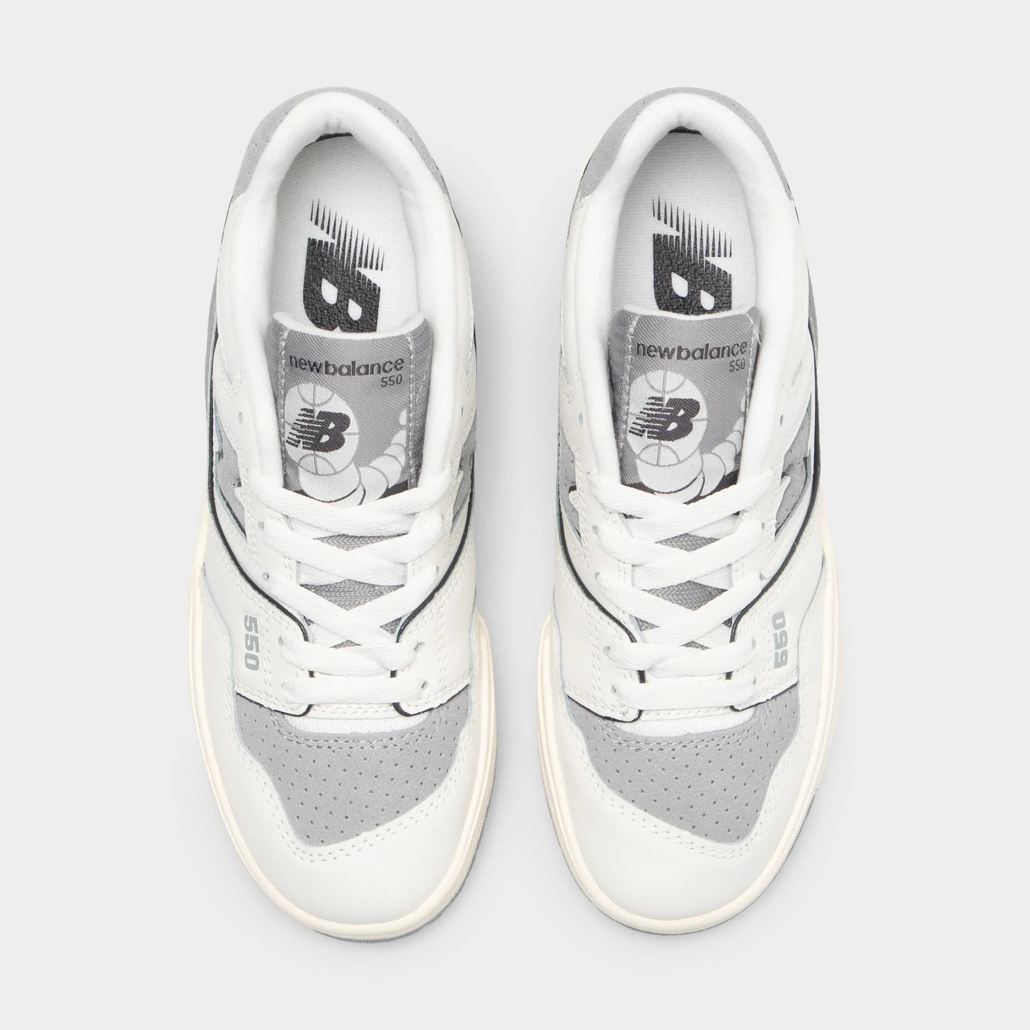 New Balance Juniors' 550 White / Grey Energy Rise