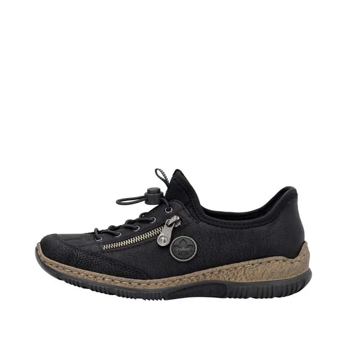 Womens Rieker Nikita 67 in Black/Black/Black Stream Jog