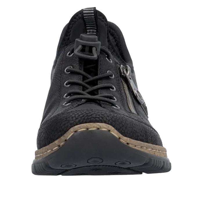 Womens Rieker Nikita 67 in Black/Black/Black Breathe Flow Petal Jog