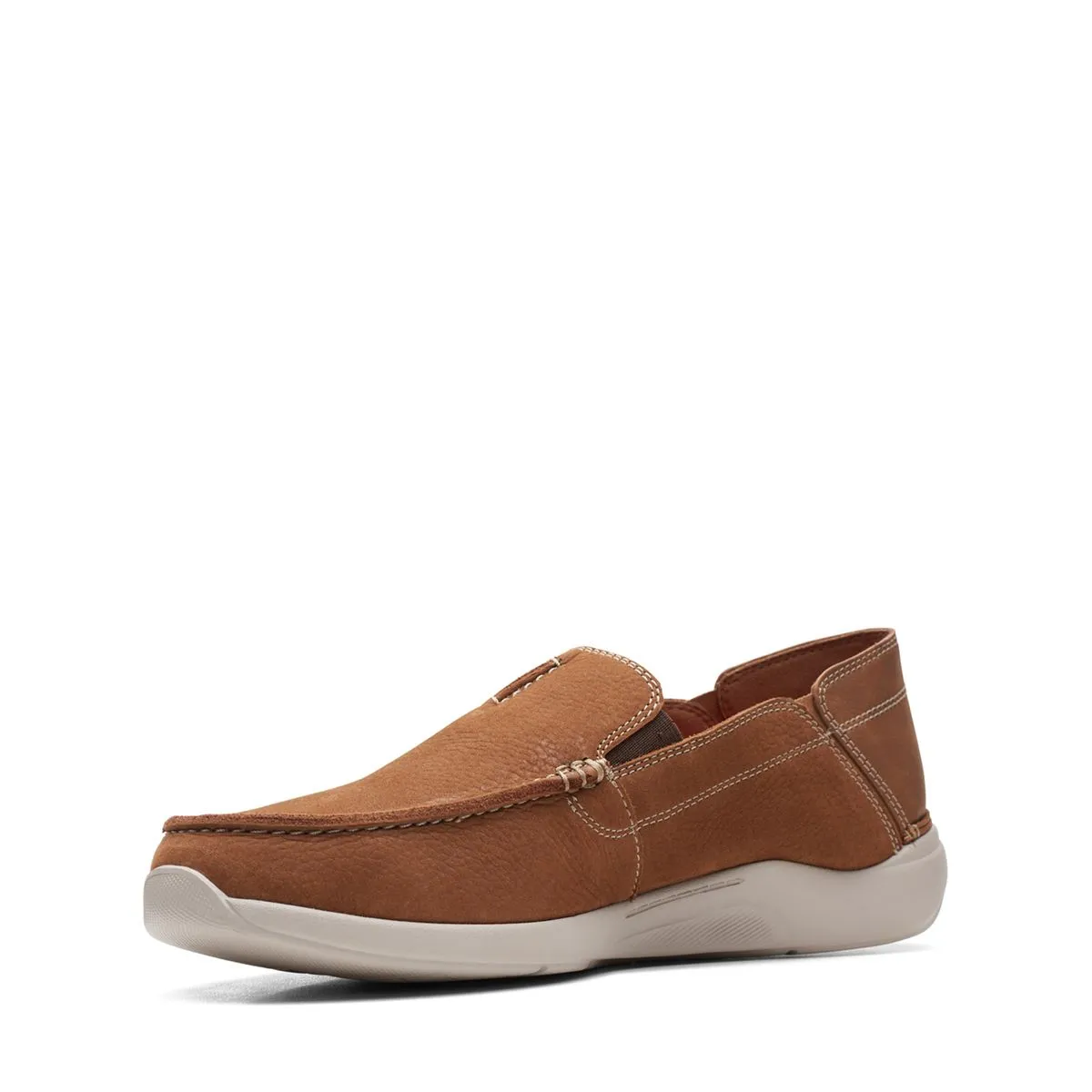 Clarks Gorwin Step Tan Nubuck - 26164688 Sculpted stability travelers' mules