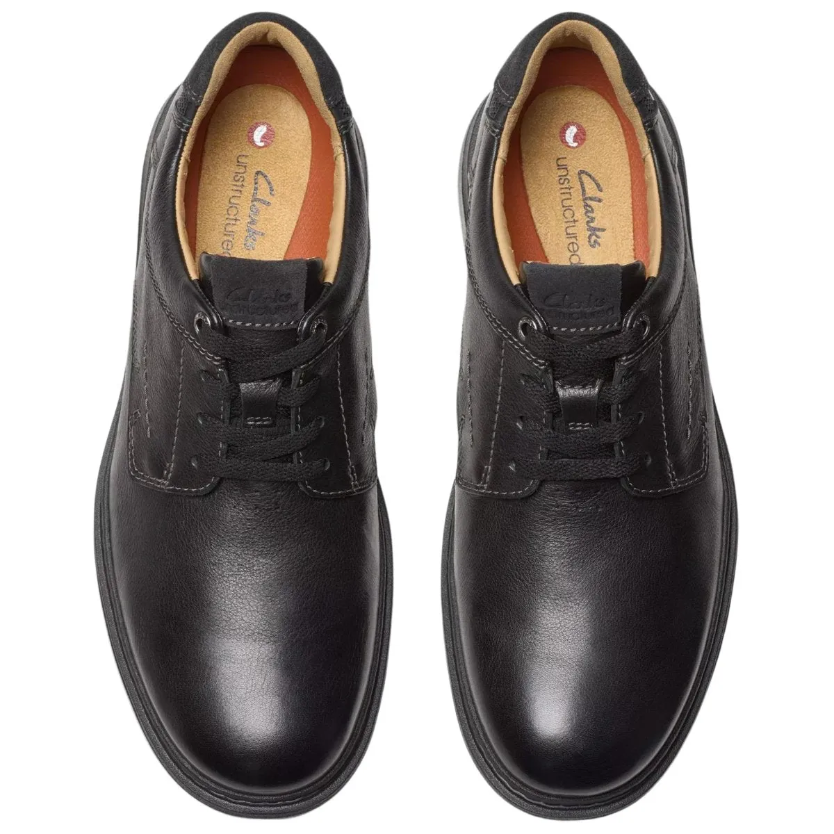 Clarks Men's Un Briley Pace Black Leather Special Fit Bride Side