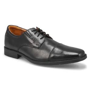 principal Clarks Tilden Cap Black Leather Shoes - 26110309
