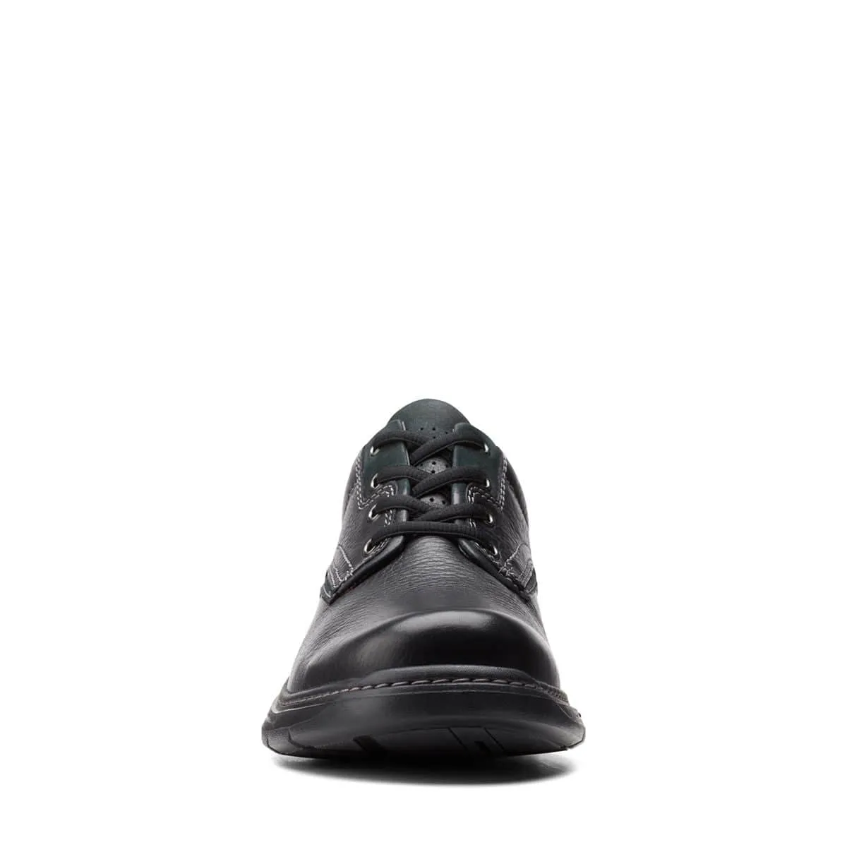 Roomy Clarks Un Brawley Pace Black Leather Shoe - 26151781