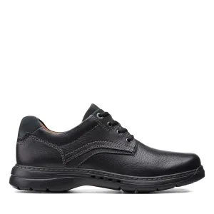 waterproof - breathable membrane Clarks Un Brawley Pace Black Leather Shoe - 26151781