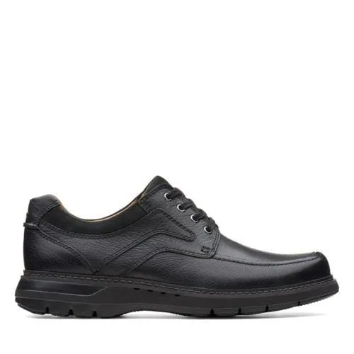 Clarks Un Ramble Black Tumbled Leather | 26136989 futuristic