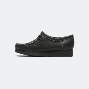 Low Impact Sole Womens Wallabee - Black Tumbled Leather