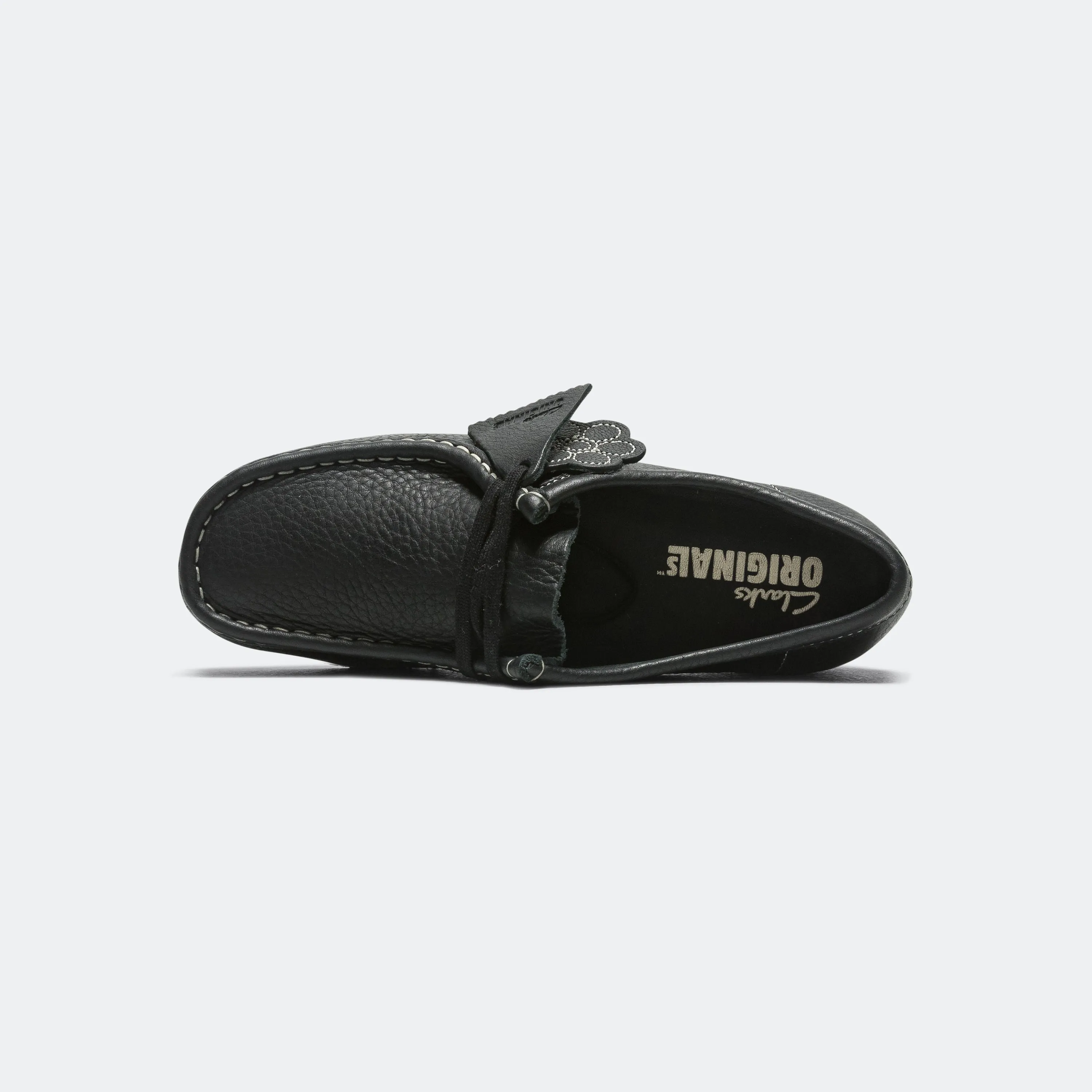 Womens Wallabee - Black Tumbled Leather Abduction Guide Durable Form