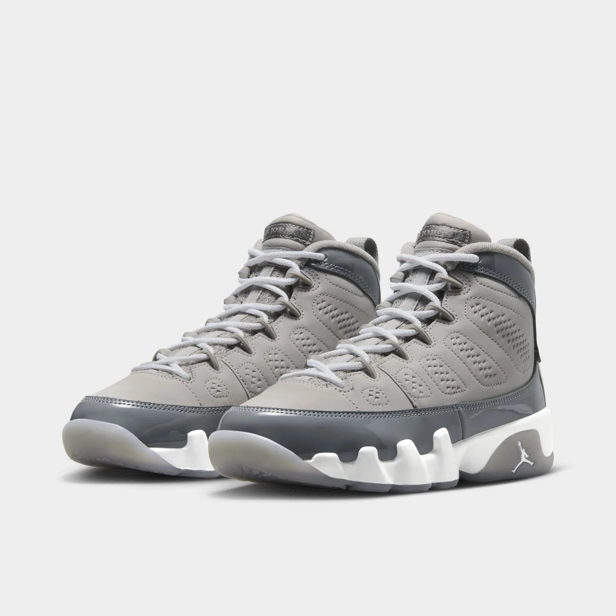Kids Play Cushioned Footbed Jordan 9 Retro GS Medium Grey / Cool Grey - White