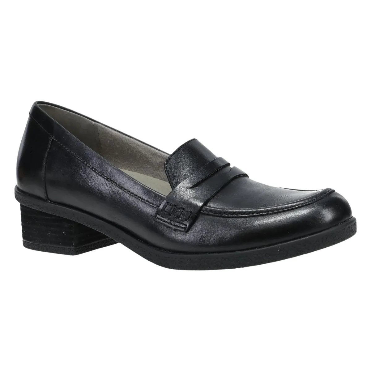 Dansko Women's Danica Black Waterproof Burnished Loafer velvet feel