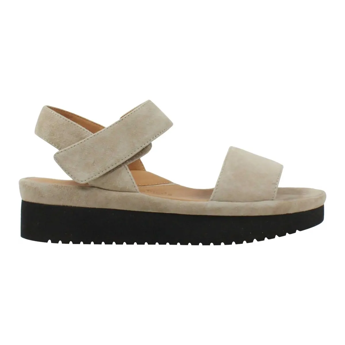 L'Amour Des Pieds Women's Abrilla Taupe Suede Comfortable Walking