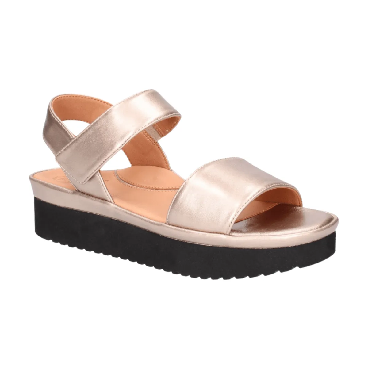 L'Amour Des Pieds Women's Abrilla Champagne Met Nappa Always Sharp Line Shade
