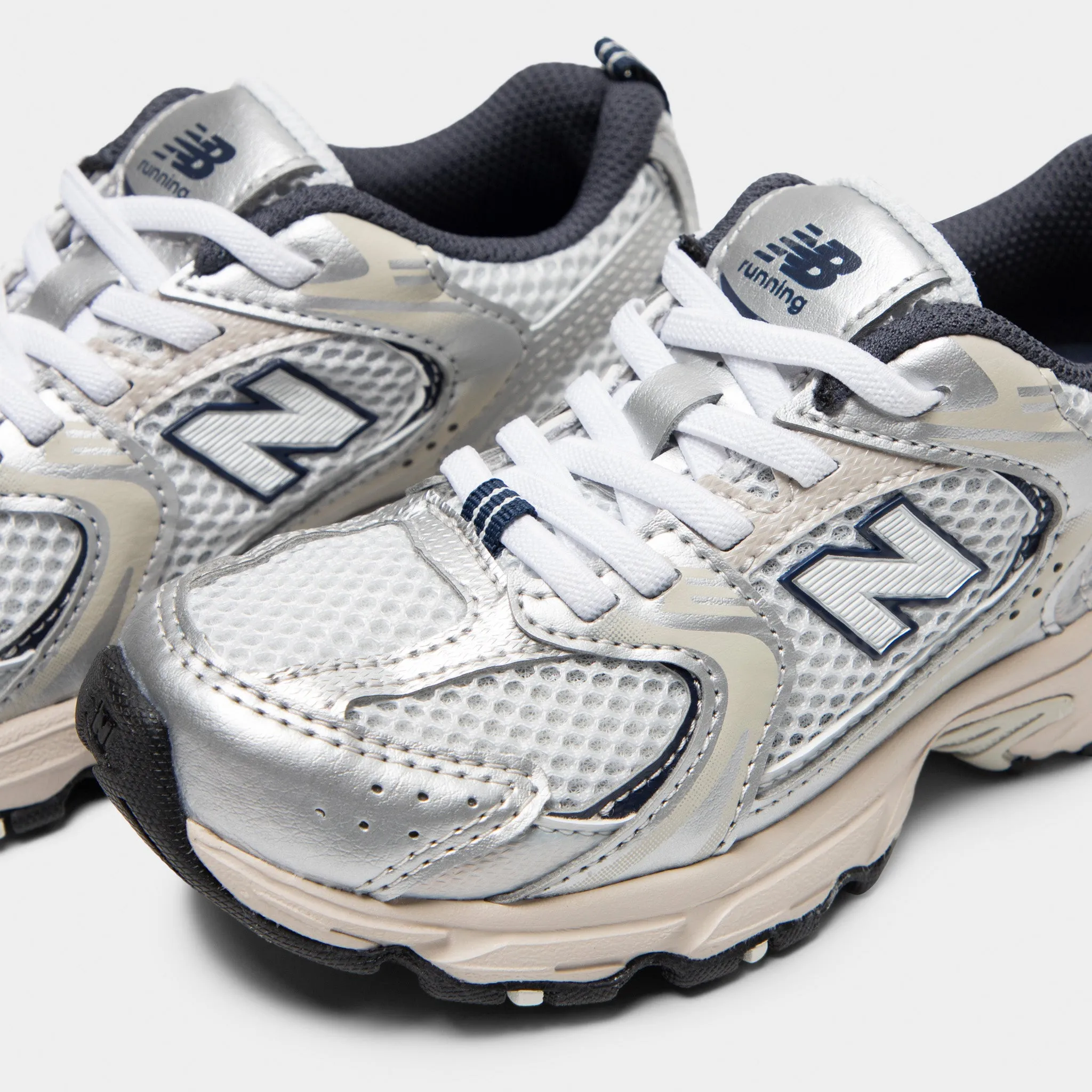 New Balance Children's 530 Summer Fog / Nimbus Cloud - NB Navy Icon Walk