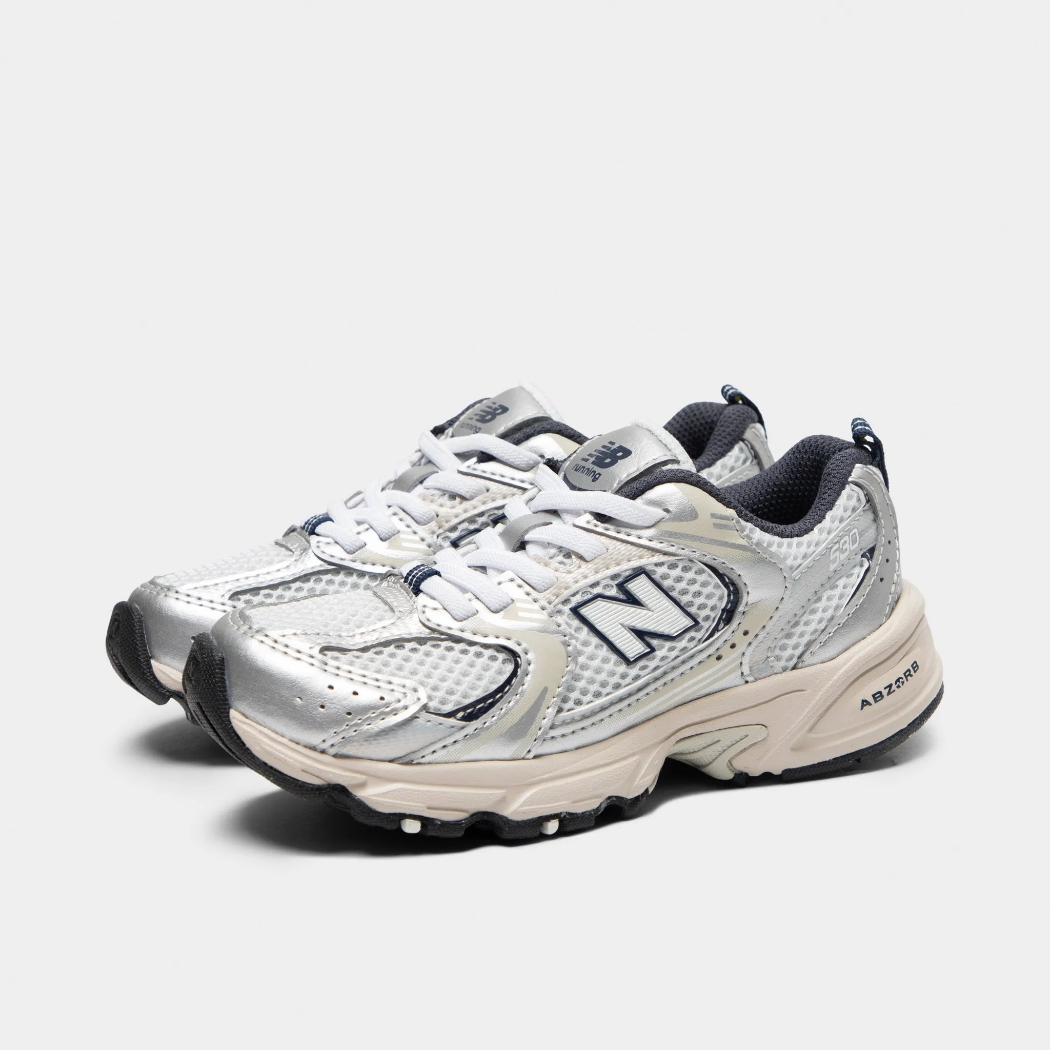 New Balance Children's 530 Summer Fog / Nimbus Cloud - NB Navy Water Resistant
