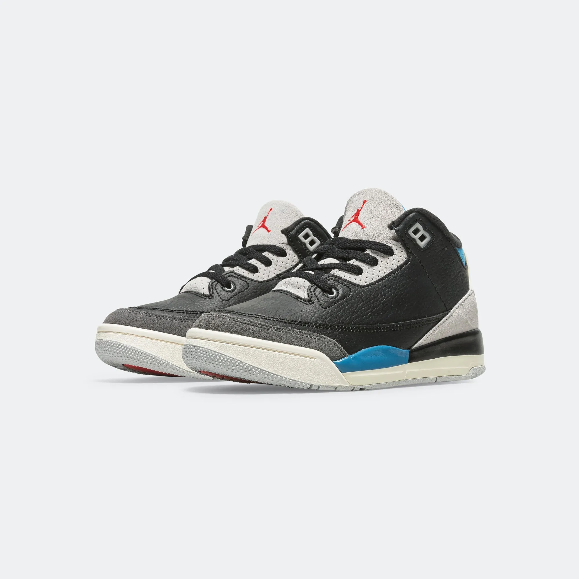 Jordan 3 Retro (GS) - Black/Chile Red-Neutral Grey Orthopedic Support