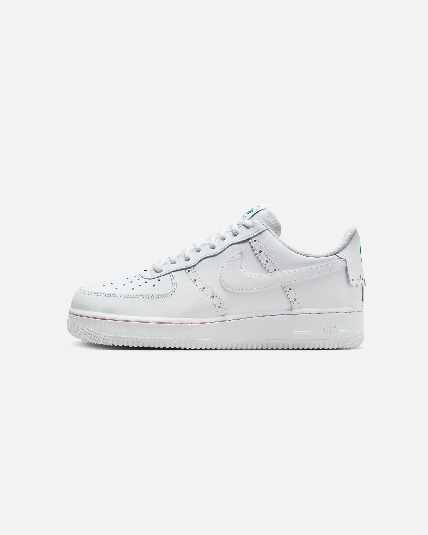 Vital Step Nike Air Force 1 '07 LV8 "Brogue" White/White-Med Soft Pink
