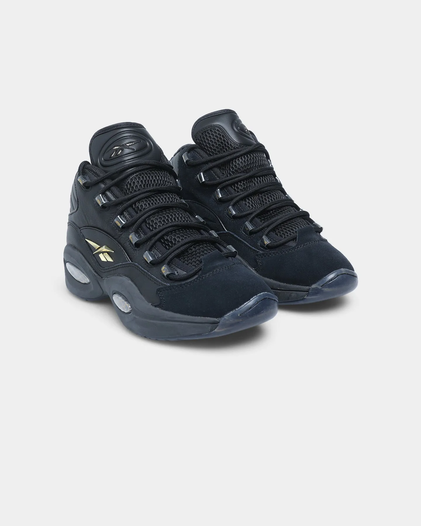 Youth Fresh Reebok Question Mid Black/Black/Gold