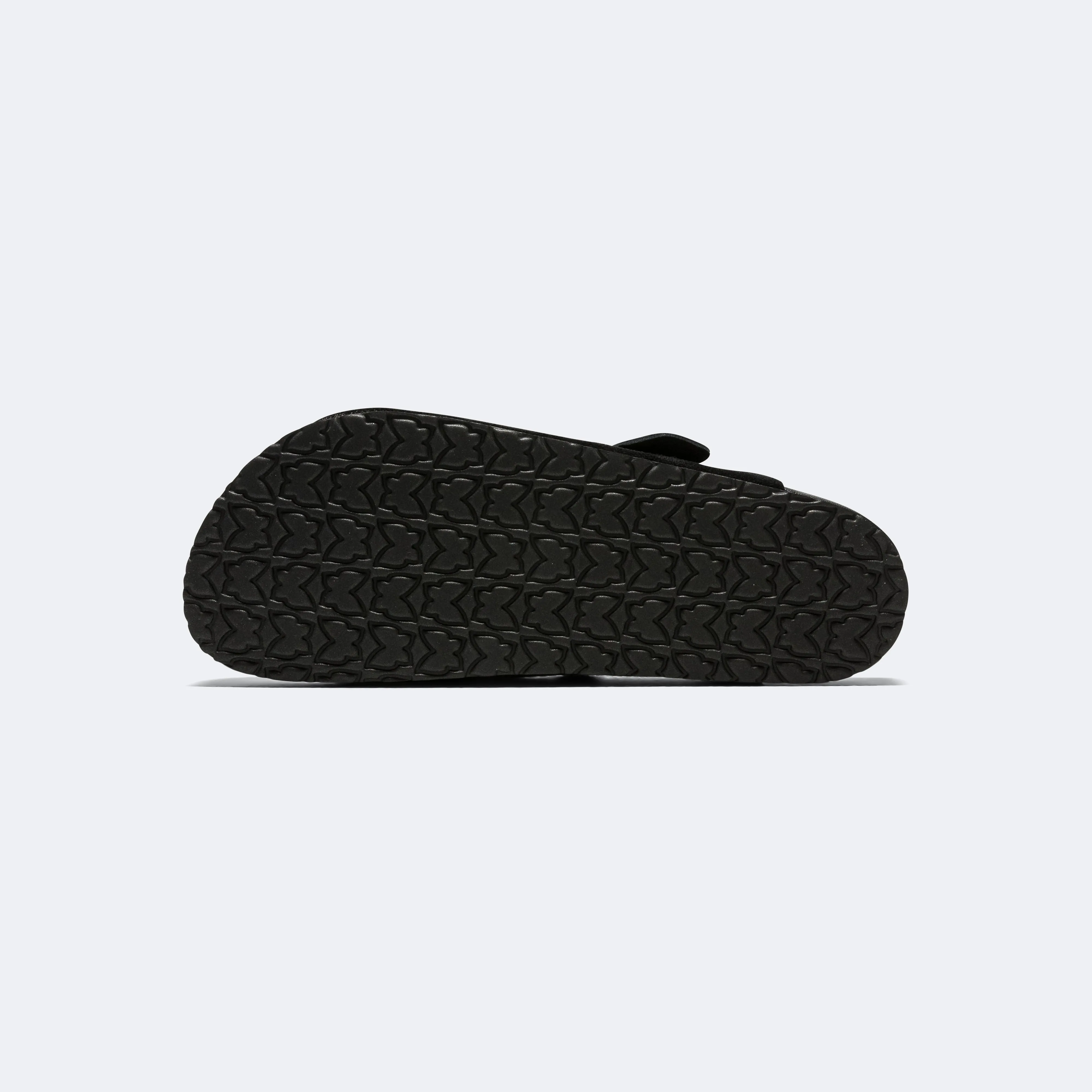Clog Sandal - Black Suede Leather Date Soft Retro