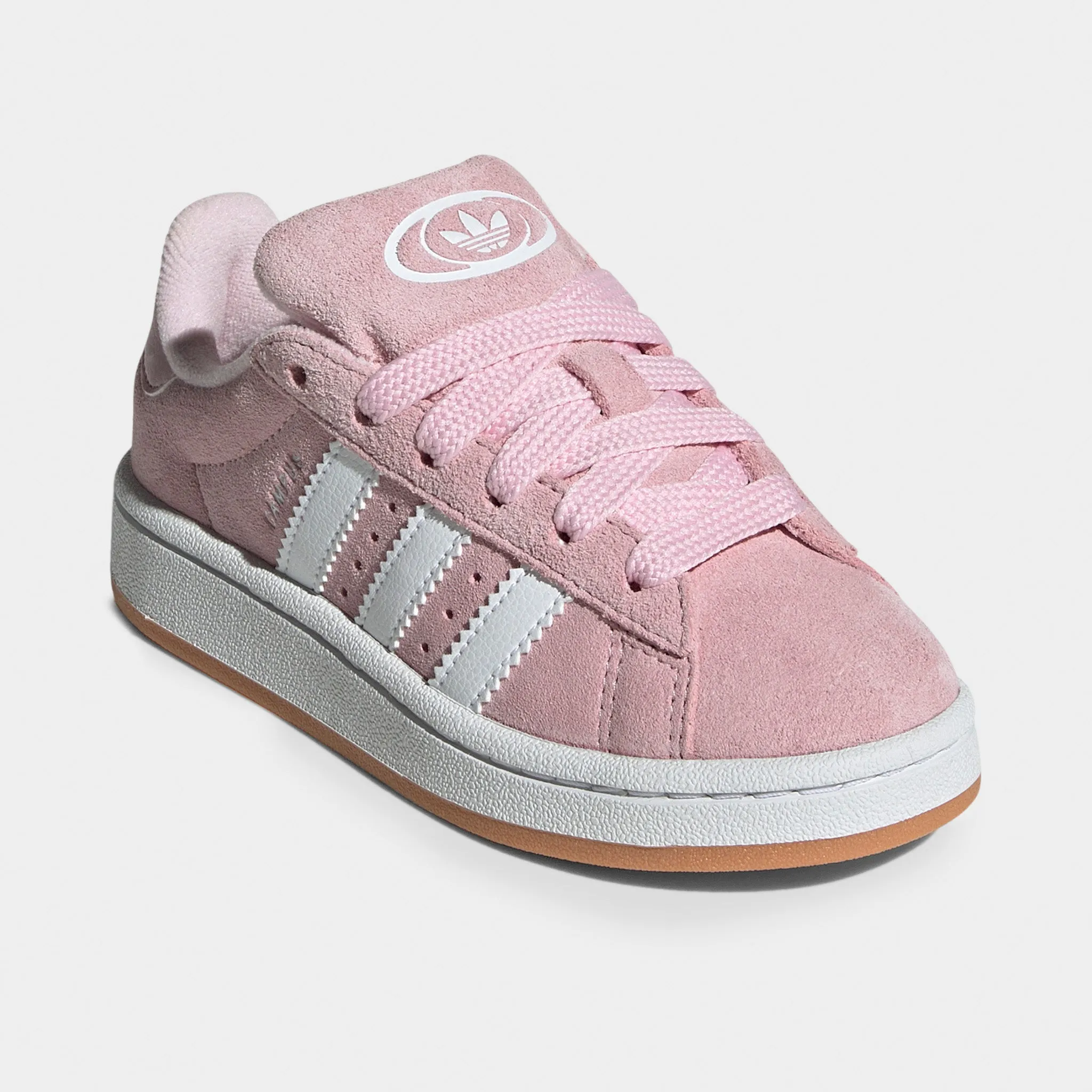 adidas Children's Campus 00s Cloud Pink / White - Gum Breath Option Cushioned Feel