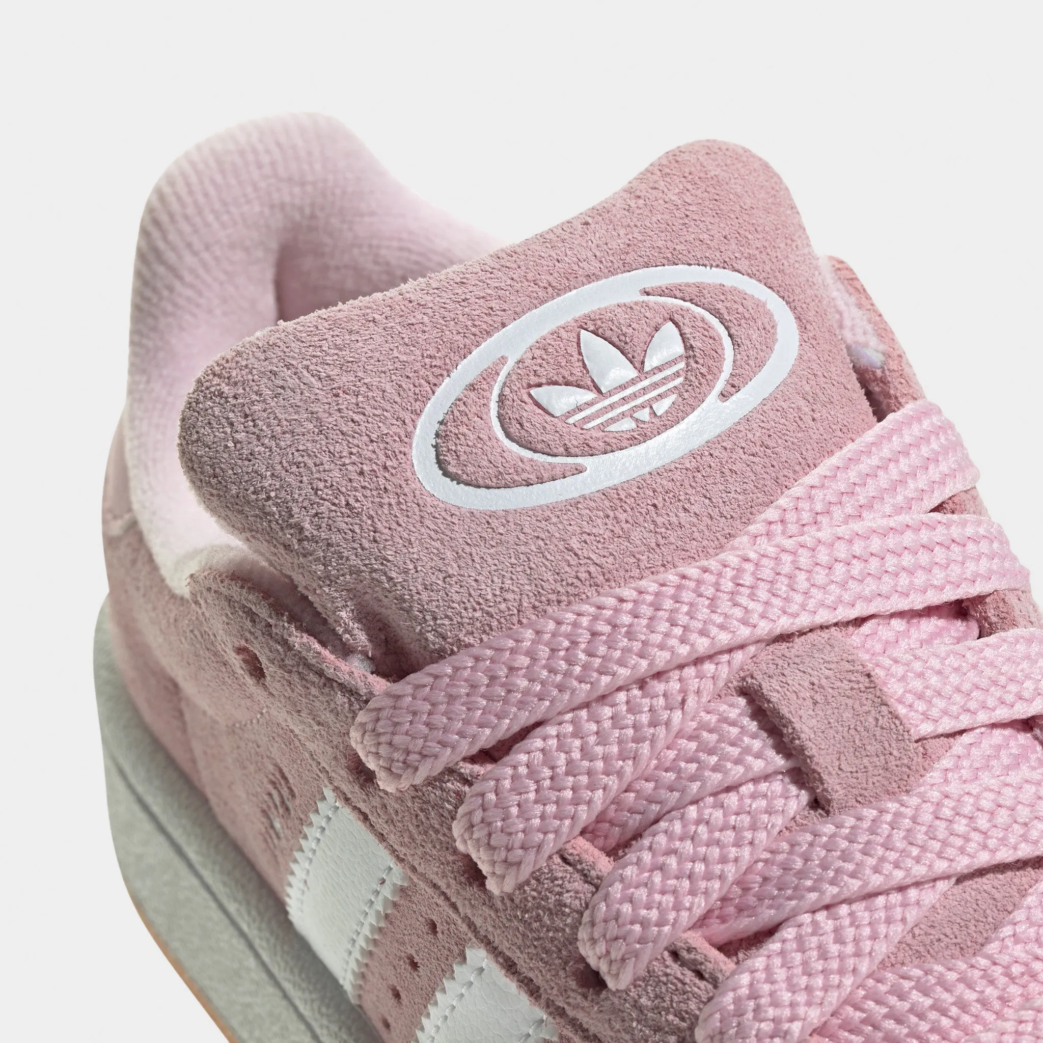 adidas Children's Campus 00s Cloud Pink / White - Gum High-Performance Fit