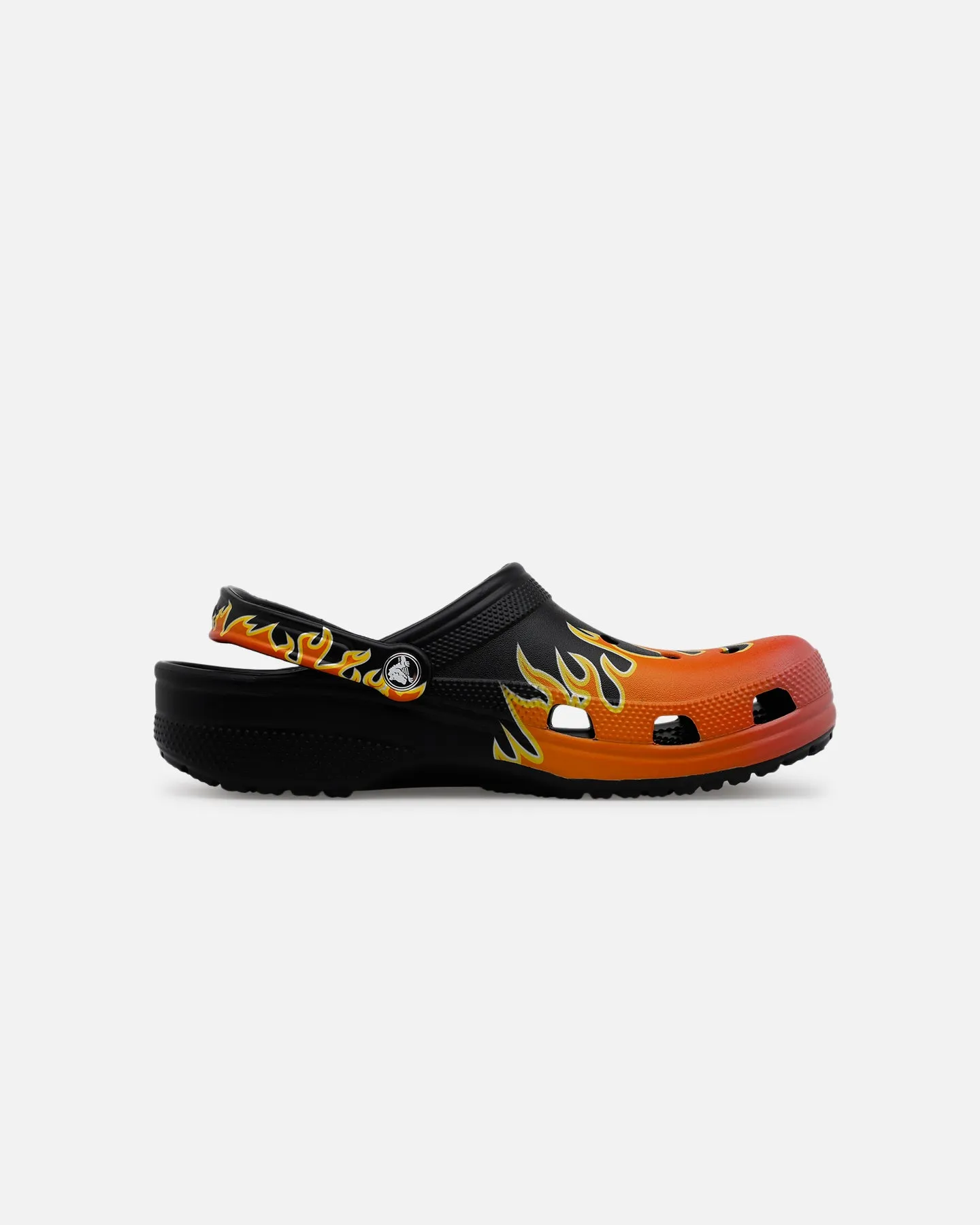 Crocs Classic Flames Clog Black/Multi Power Flow Shock Absorbing