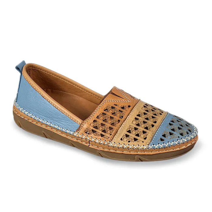 Womens Mago Tegan in Denim Multi Heel Support Effortless Move