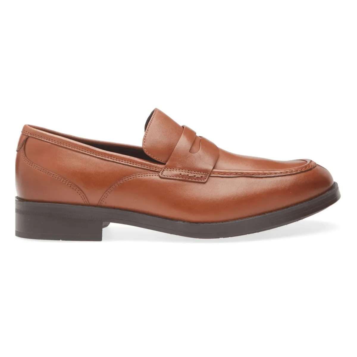 Cole Haan Men's Newmark Grand Penny Loafer British Tan/Dark Brown Anti Slip Sole Scandi Chic