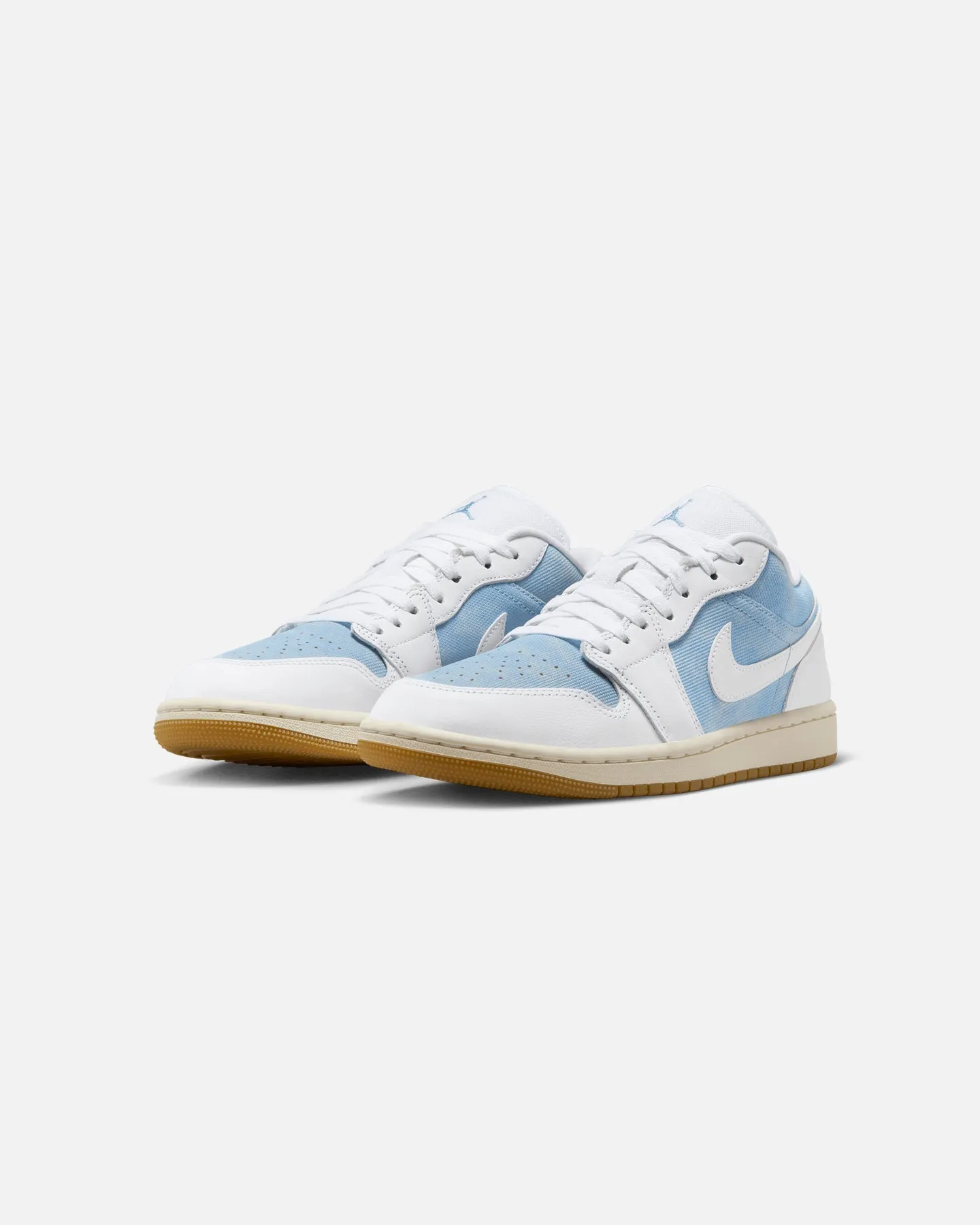 Jordan Women's Air Jordan 1 Low SE "Denim" Blue/Gum back - zip