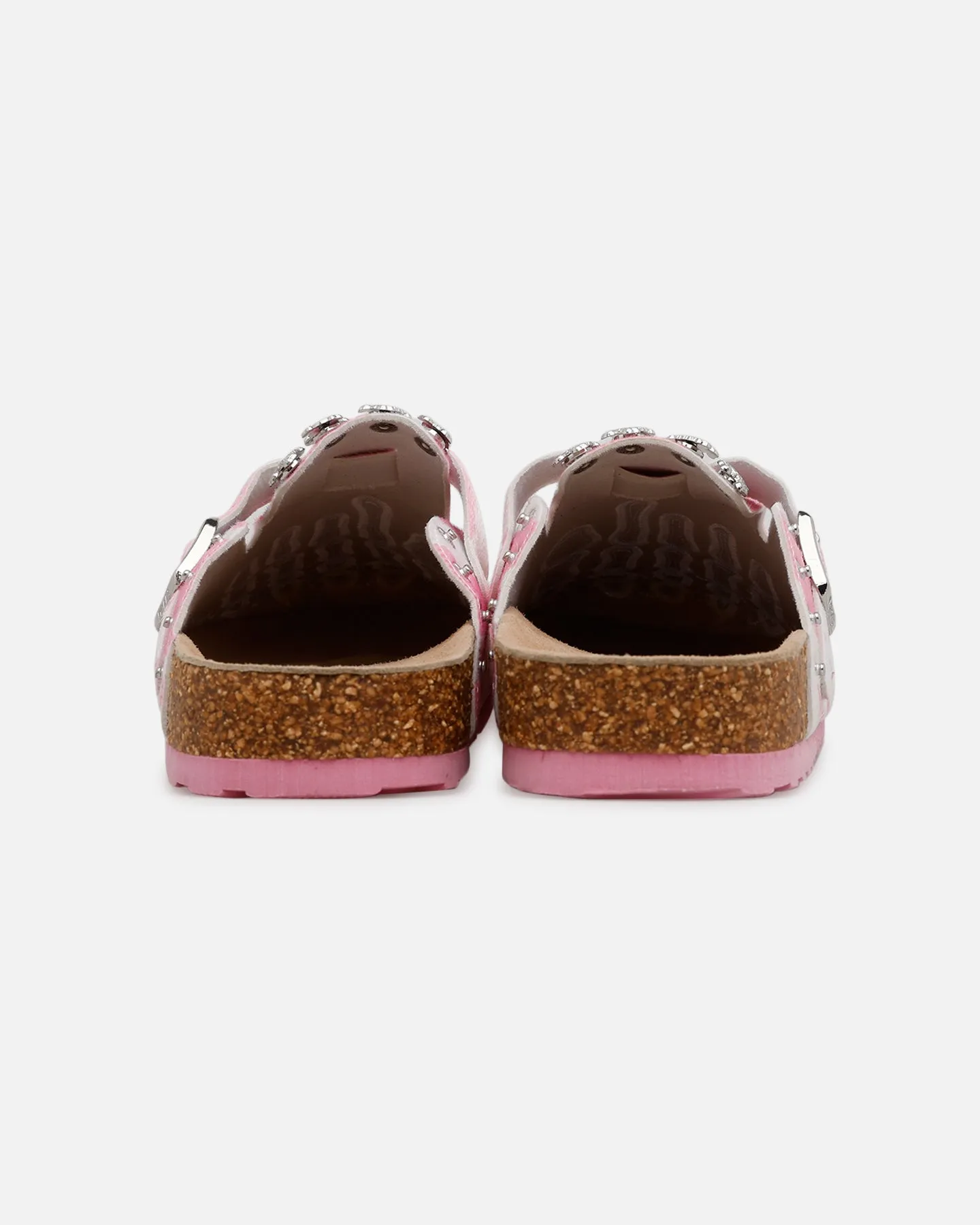 Metal Edge Octavious Marks Cow Fur Clogs Pink