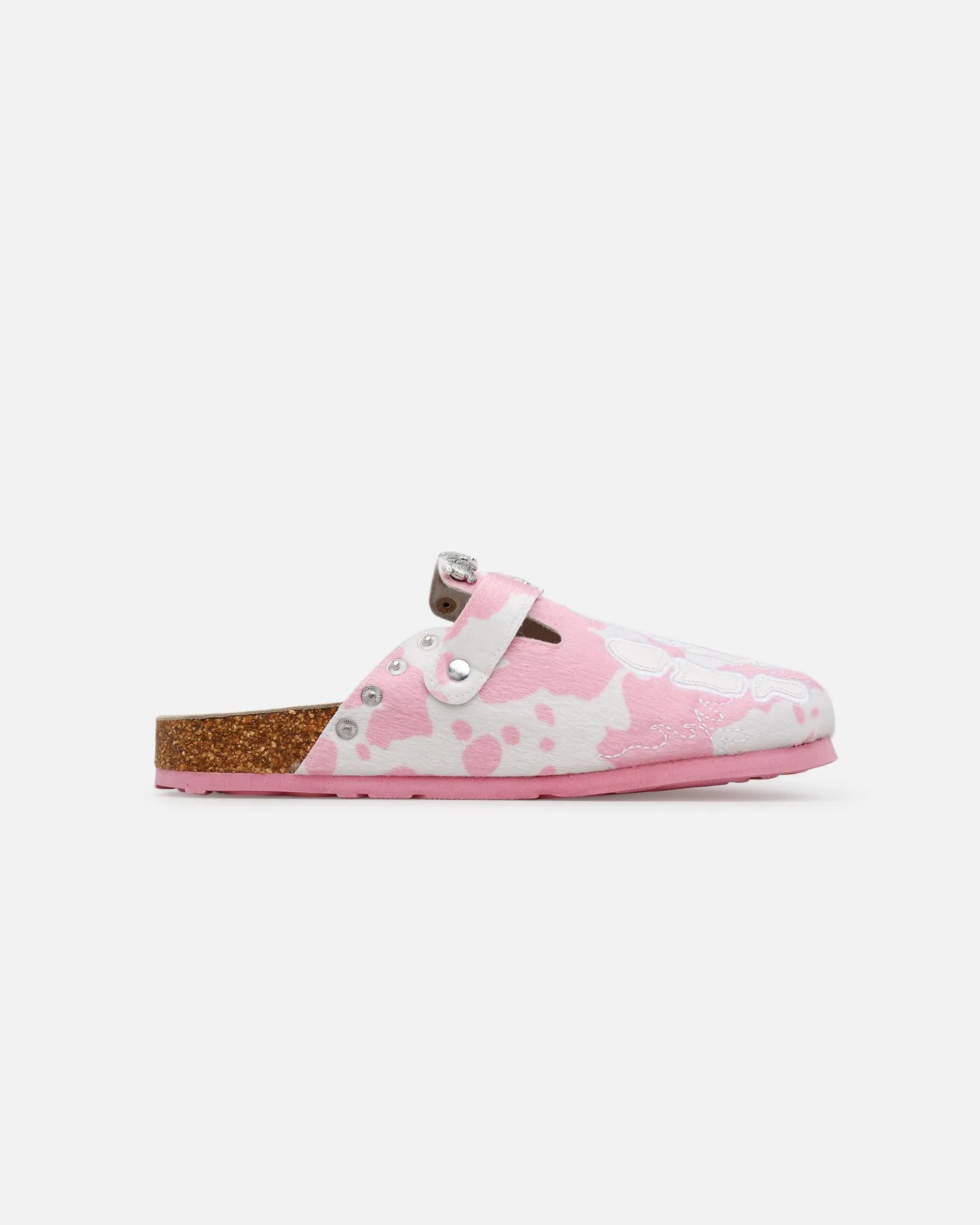 Short Trip Octavious Marks Cow Fur Clogs Pink