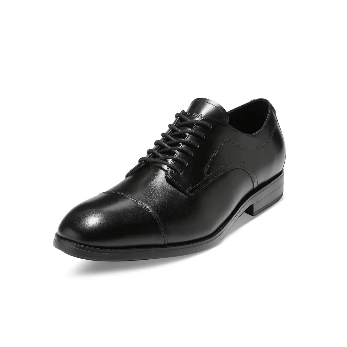 Cole Haan Men's Harmon Grand Cap Toe Oxford Black Leather Urban Step