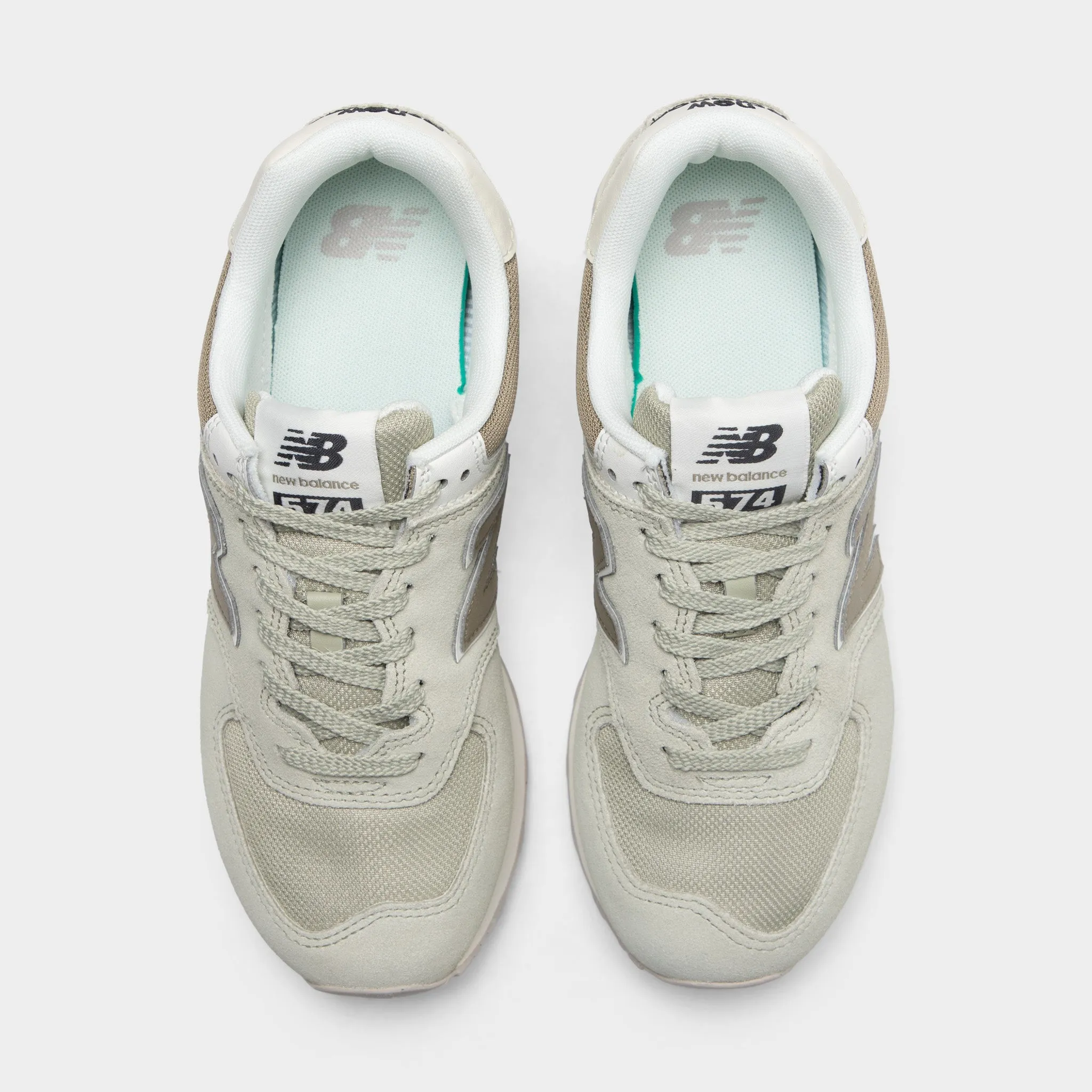 New Balance Women's 574 Olivine / Dark Stoneware - Turtledove Ultra Ease Comfy Fit