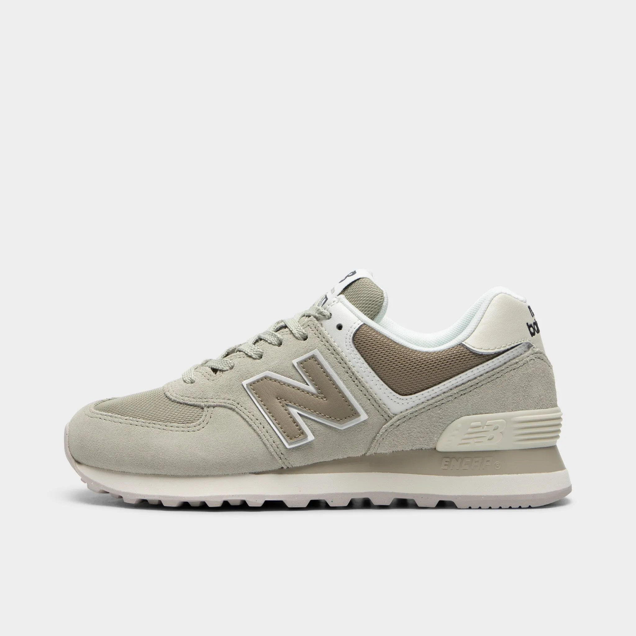 Porous Structure Moon Hike New Balance Women's 574 Olivine / Dark Stoneware - Turtledove