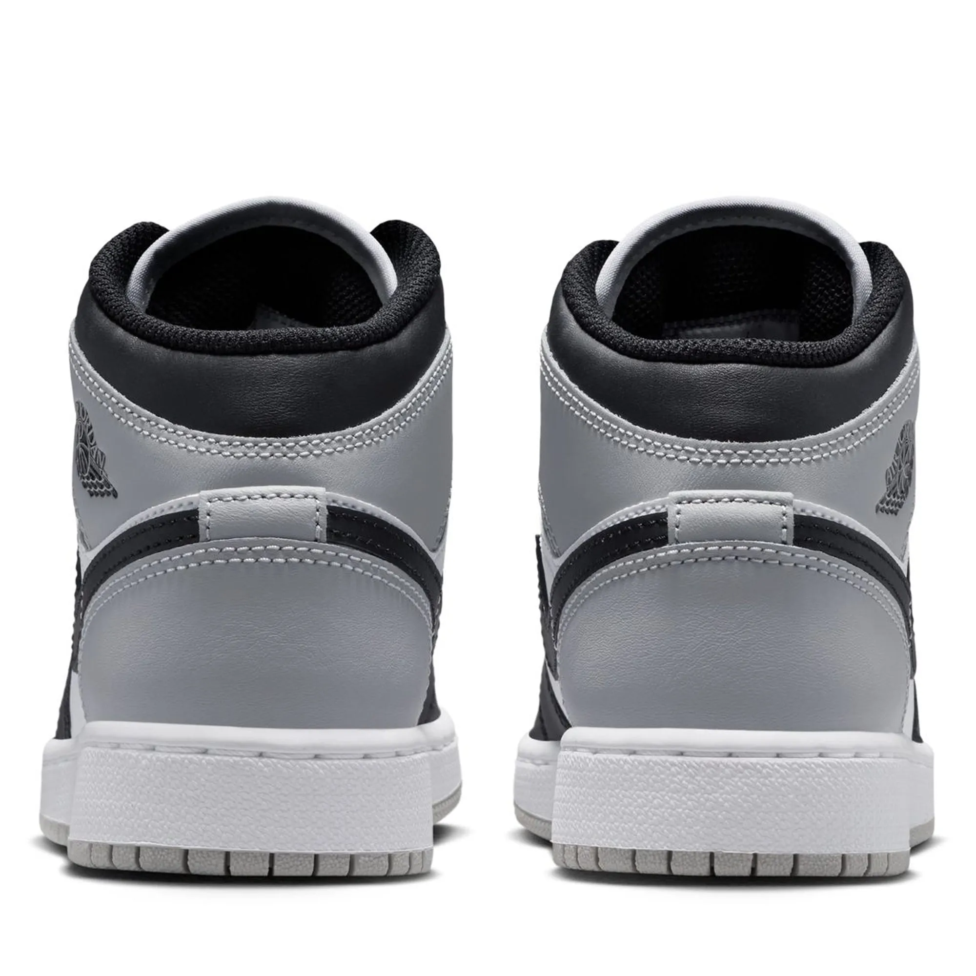 Fast Lane Air Jordan 1 Mid (GS) - White/Light Smoke Grey