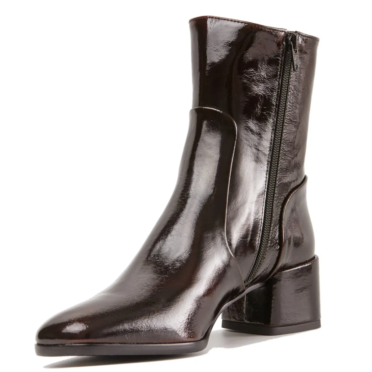 Homers Women's Niki Chestnut Mill/Wine Patent Detail Edge