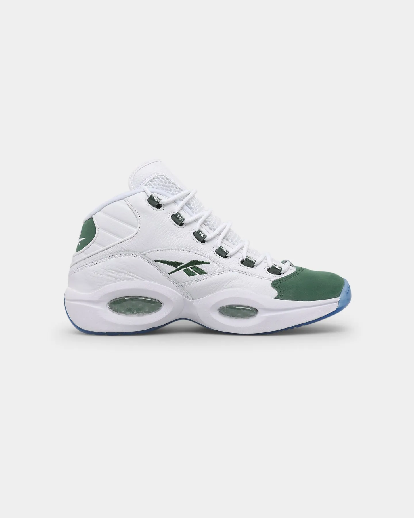 Queen Touch Reebok Question Mid "Green Toe" Ftwr White/Pine Green